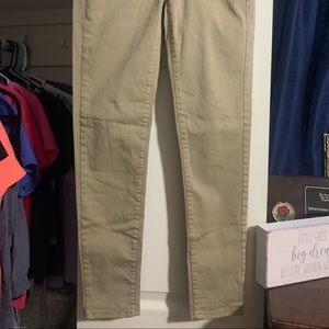 Khaki skinny pants